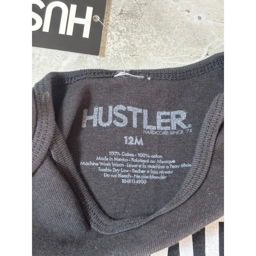 Hustler I'm With The MILF Baby Bodysuit Black 12M NWT Funny Graphic Romper